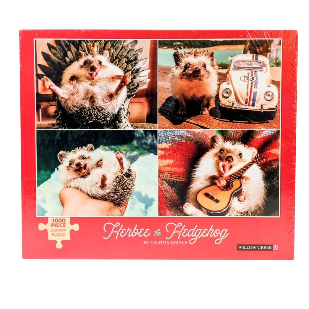 Willow Creek 1000-Piece Jigsaw Puzzle Herbee the Hedgehog 27x20 in New Sealed